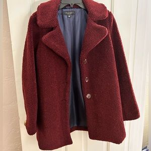 Burgundy Teddy Coat